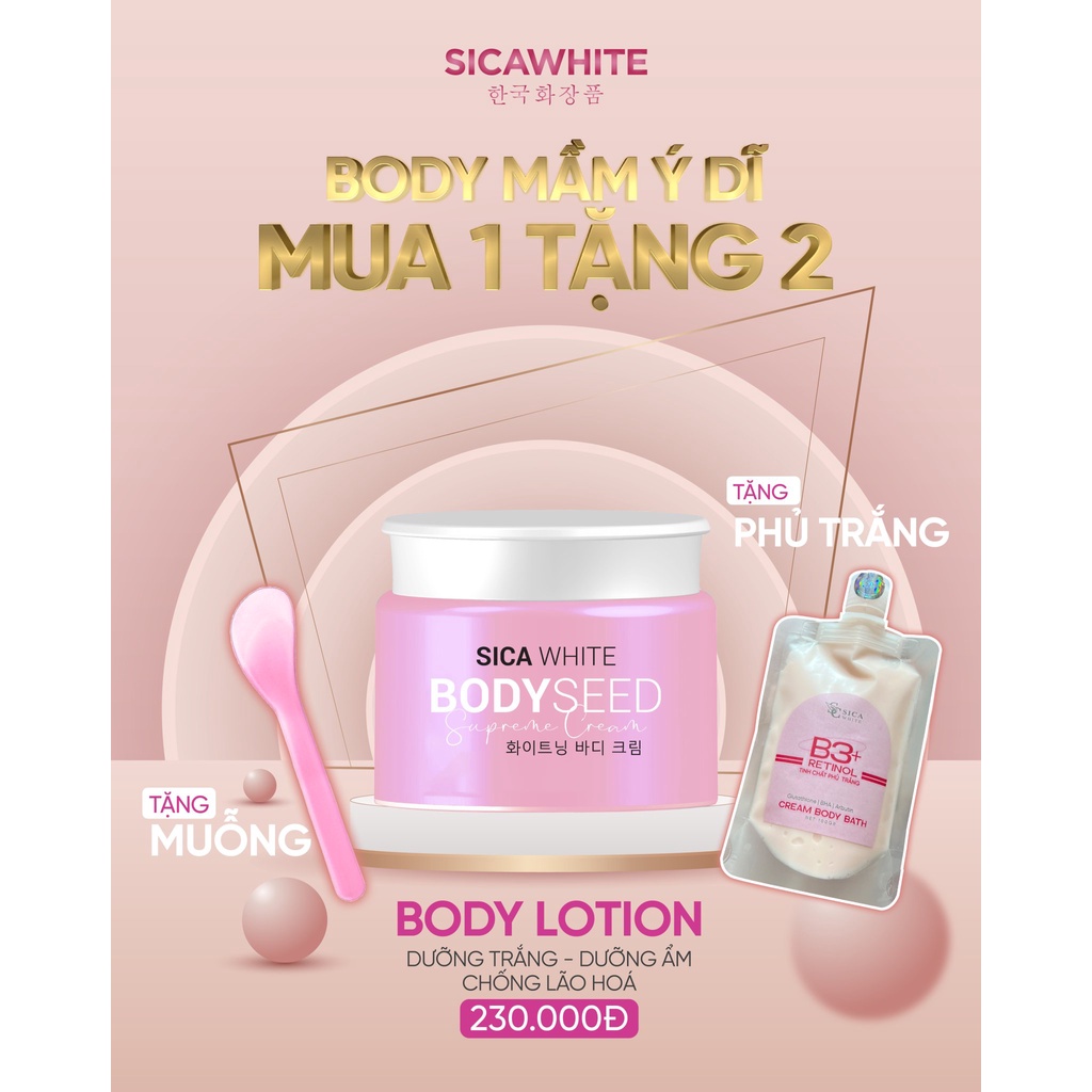 Kem Sica White - Body Mầm + kèm gói Ủ Trắng B3