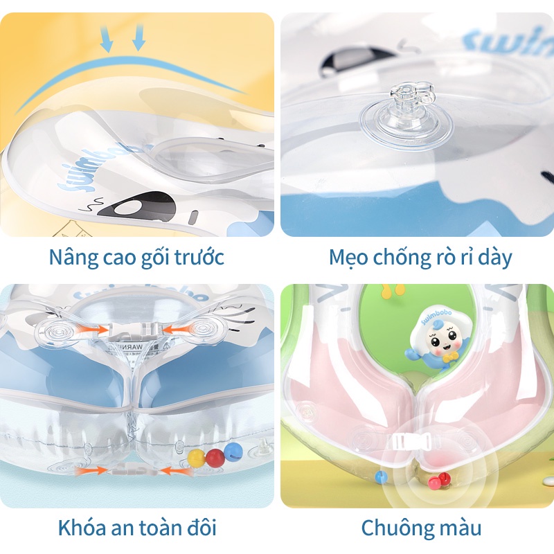 Phao Bơi Bơm Hơi Xinh Xắn Tiện Dụng Cho Bé 0-3 Tuổi