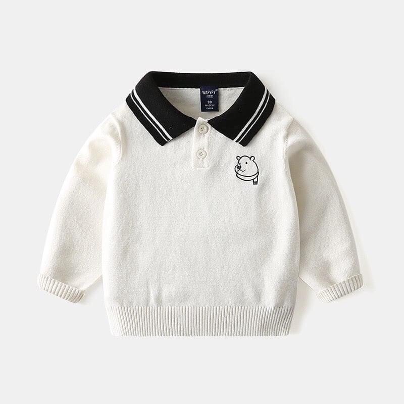 Áo Dài Tay PoLo Thu Đông Cho Bé Trai Gái Chất Liệu Cotton Len Từ 8kg-28kg MiuMiu Shop