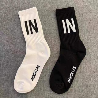 TT22 Màu Trắng Icon Chữ IN Cổ Cao 18cm Tất Thể Thao Nam Cotton Co Giãn Khử Mùi Thấm Hút Mồ Hôi