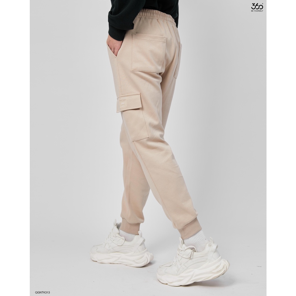 Quần jogger nỉ nam túi hộp thương hiệu 360 Boutique chất liệu interlock cao cấp - QGNTK313