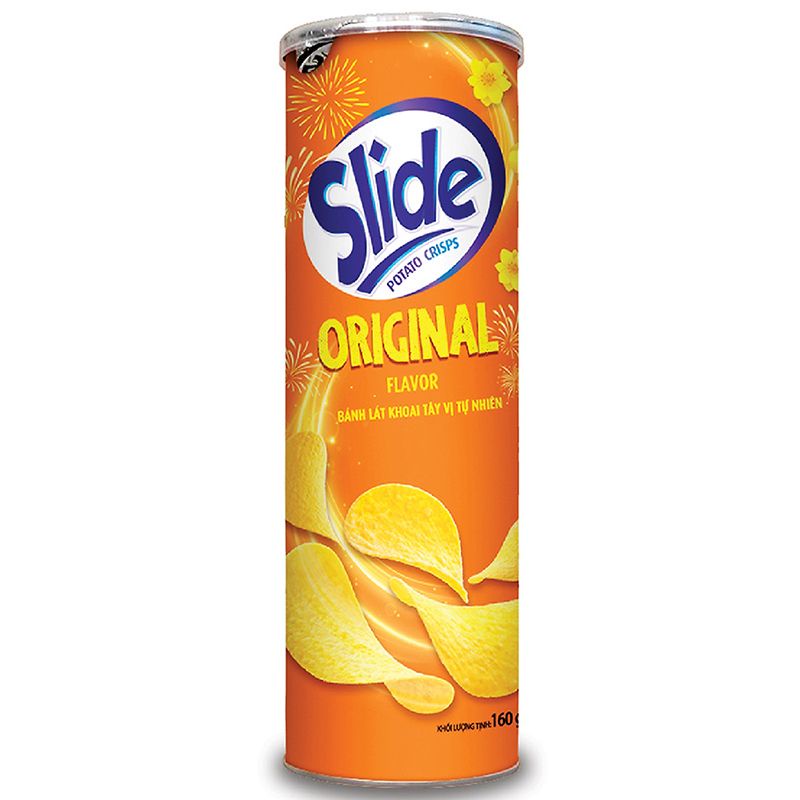 Bim Bim Hộp Snack Khoai Tây Slide Kinh Đô BBQ/Phô Mai/Kem Chua Hành/Cay/Gà Nướng 150G