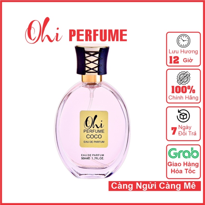 Nước Hoa Nữ Thơm Lâu, OHI Coco 50ml, Dòng Nước Hoa Nữ Có Mùi Hương Nhẹ Nhàng Cực Kỳ Quyến Rũ, Có Bảo Hành !