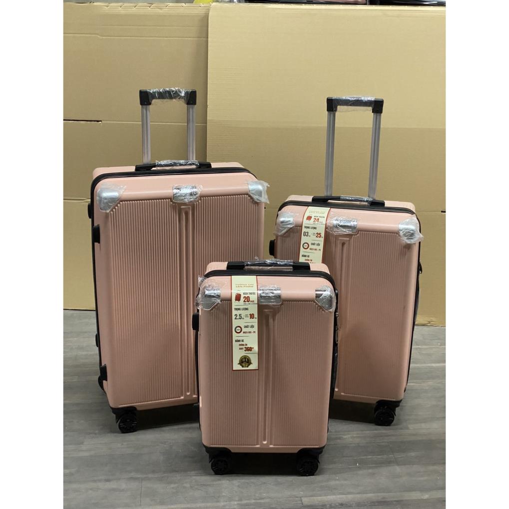 Vali kéo du lịch nhựa dẻo CHỐNG BỂ VỠ- CHỐNG RẠCH MÓC- CHỐNG XƯỚC BH 5 Năm .MS : VN302