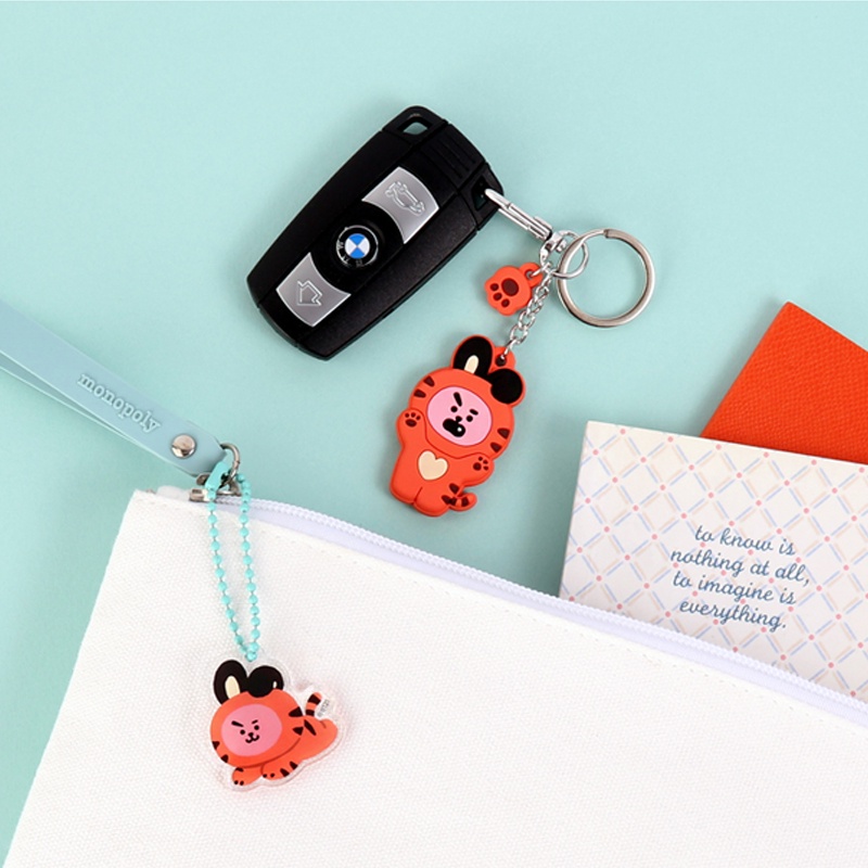Móc khóa BTS BT21 chất liệu mềm hình hổ