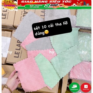 COMBO 10 KHĂN LAU ĐA NĂNG 2 MẶT VIỀN ZICZAC - SIÊU THẤM HÚT