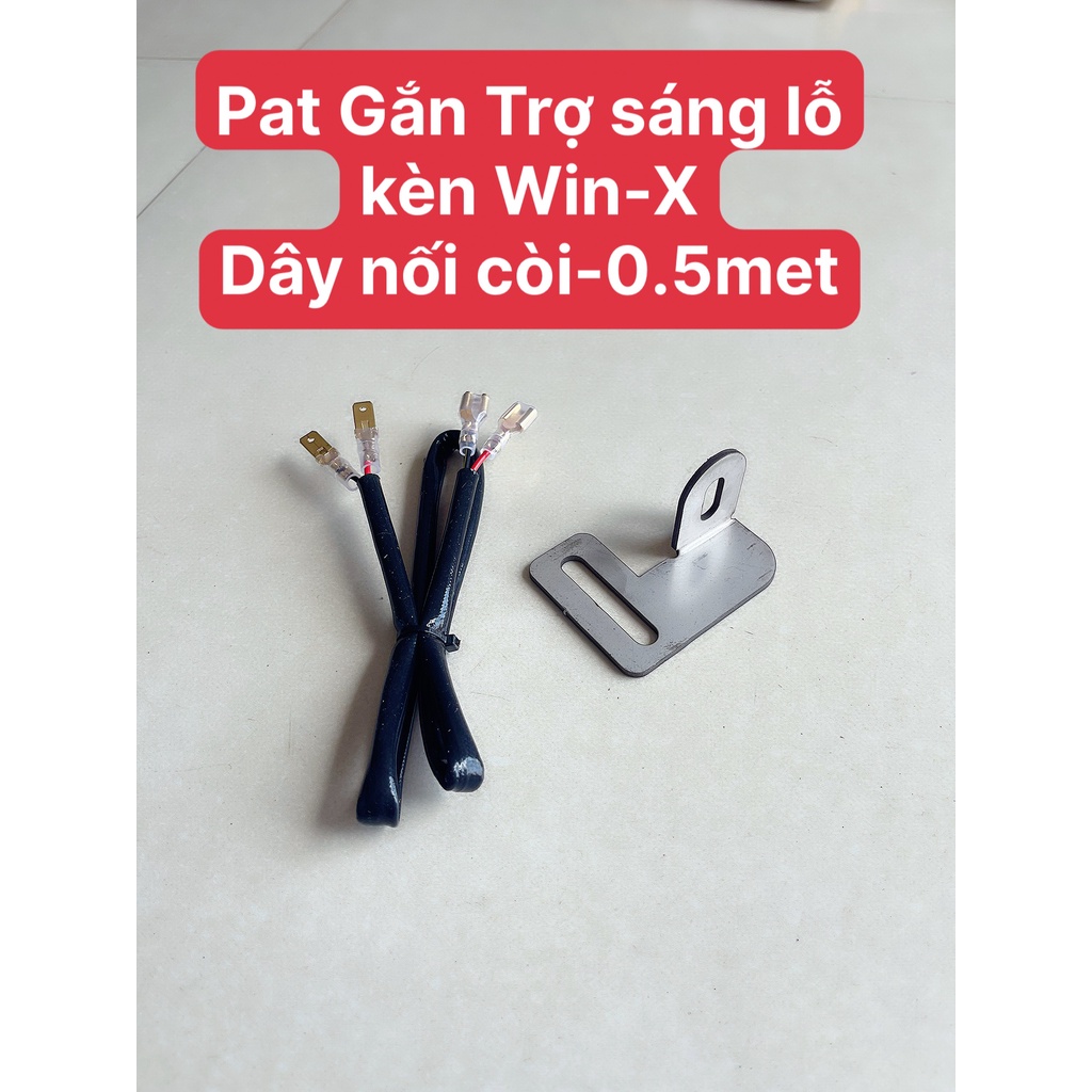 Pát gắn trợ sáng lỗ còi Win.x Thép Dày 2.5mm +Dây Nối Kèn Xe Máy