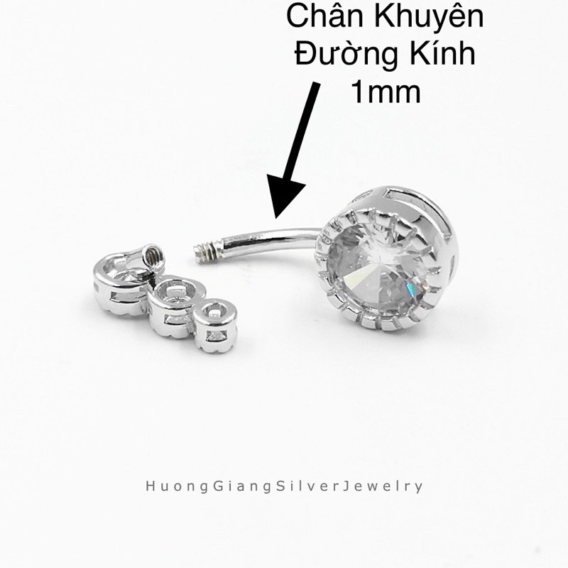 Khuyên rốn Ciara bạc s925 xi kim  - HuongGiangSilver
