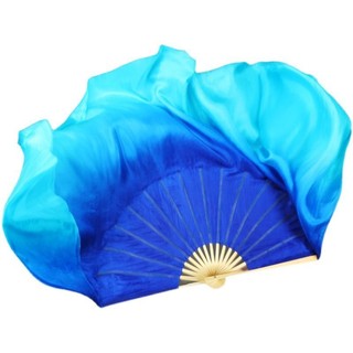 Quạt Múa Lụa Hai Mặt Màu Gradient Phong Cách Trung Hoa
