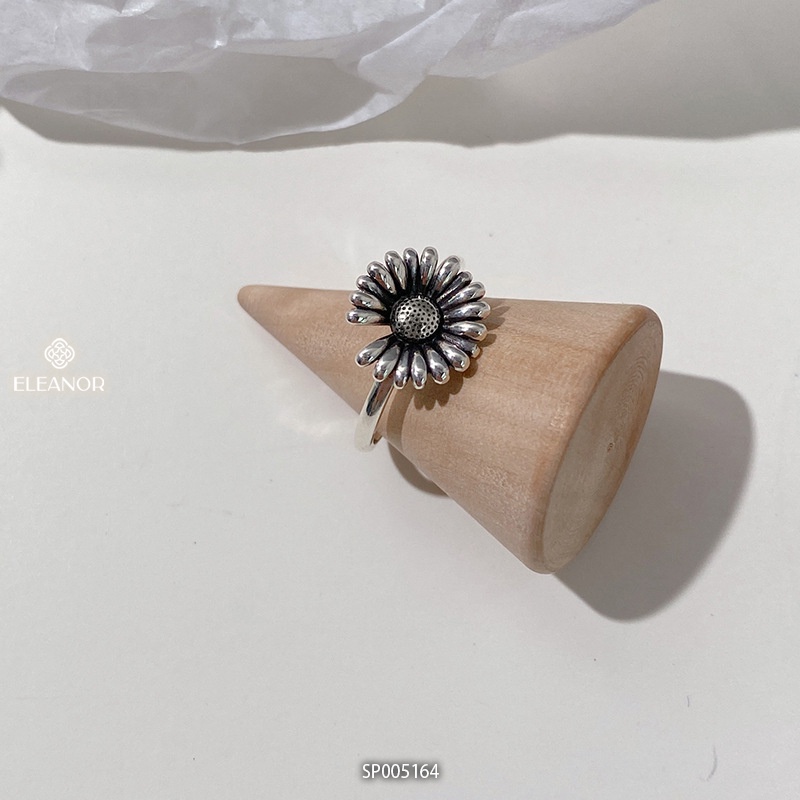 Nhẫn nữ bạc 925 Eleanor Accessories hình bông cúc phụ kiện trang sức 5164