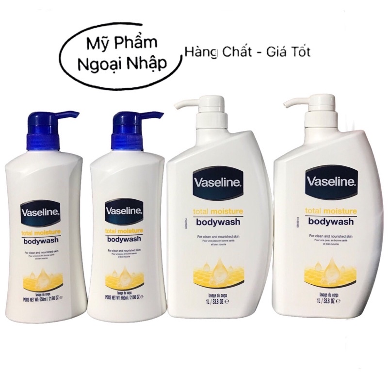 Sữa Tắm Dưỡng Ẩm Vaseline Total Moisture 650ml USA