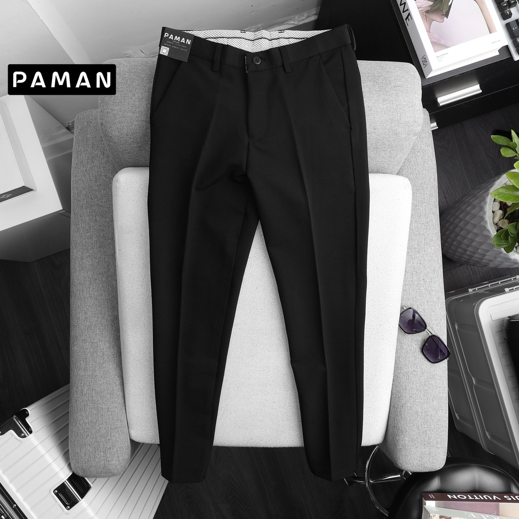 Quần tây âu nam Hàn Quốc Bigsize 48-95kg dáng ôm slim fit vải co giãn tốt dày dặn ống côn cao cấp PAMAN QD002B