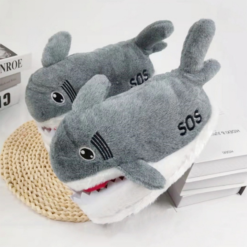 Dép bông đi trong nhà Dép trong nhà cá mập siêu Cute MK0809