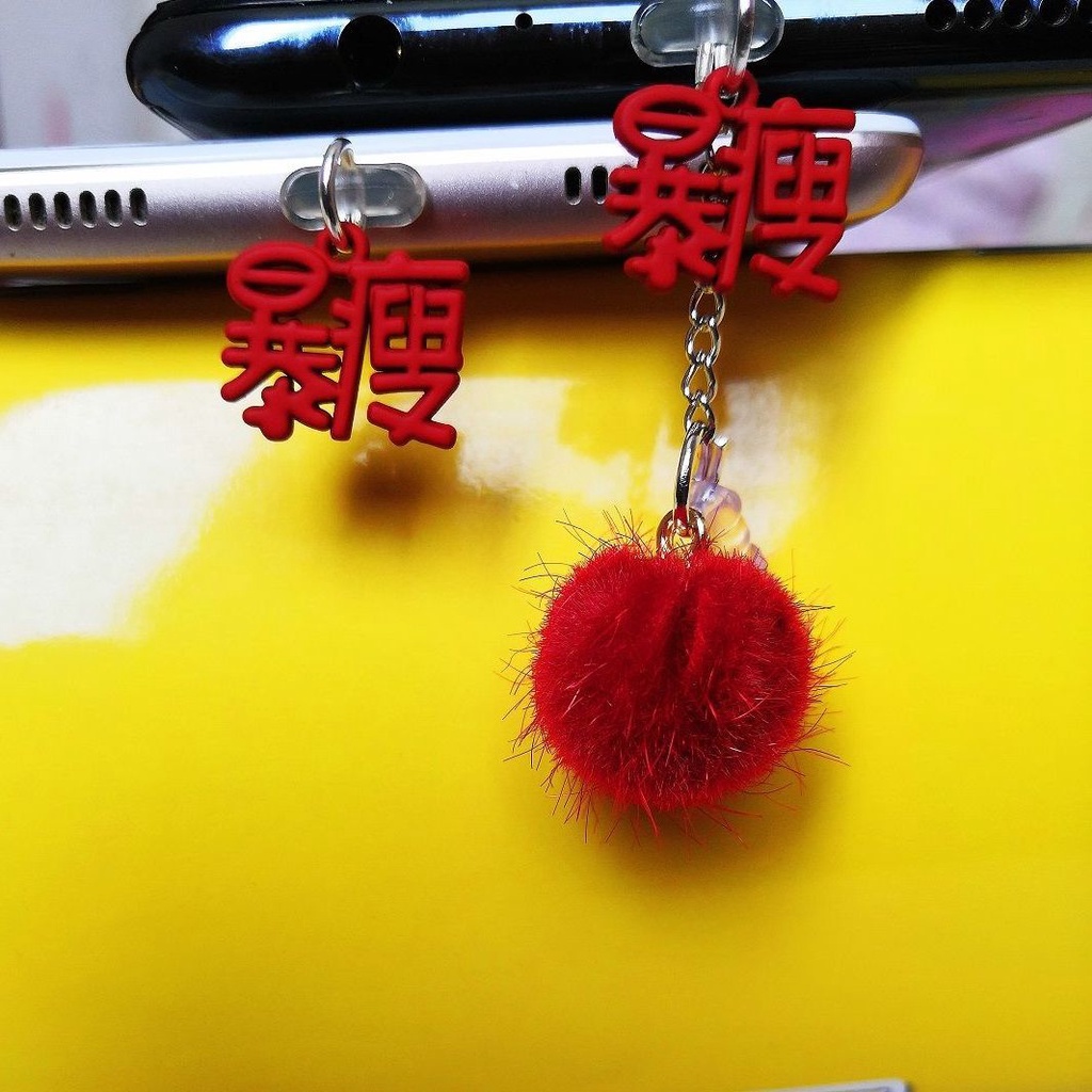 Phụ Kiện Gắn Cổng Sạc Điện Thoại / Tai Nghe Chống Bụi Hình Trái Tim Màu Đỏ Chống Bụi Diy