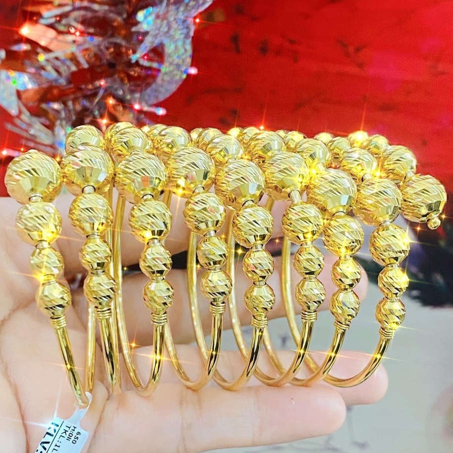 Vòng Đeo Tay Nữ 9 Xoắn Mạ vàng 18k {Juri Shop V2312221}, {Thiết Kế Hàn Quốc - Bền Màu, Chất Liệu Lõi Bạc Không Đen}