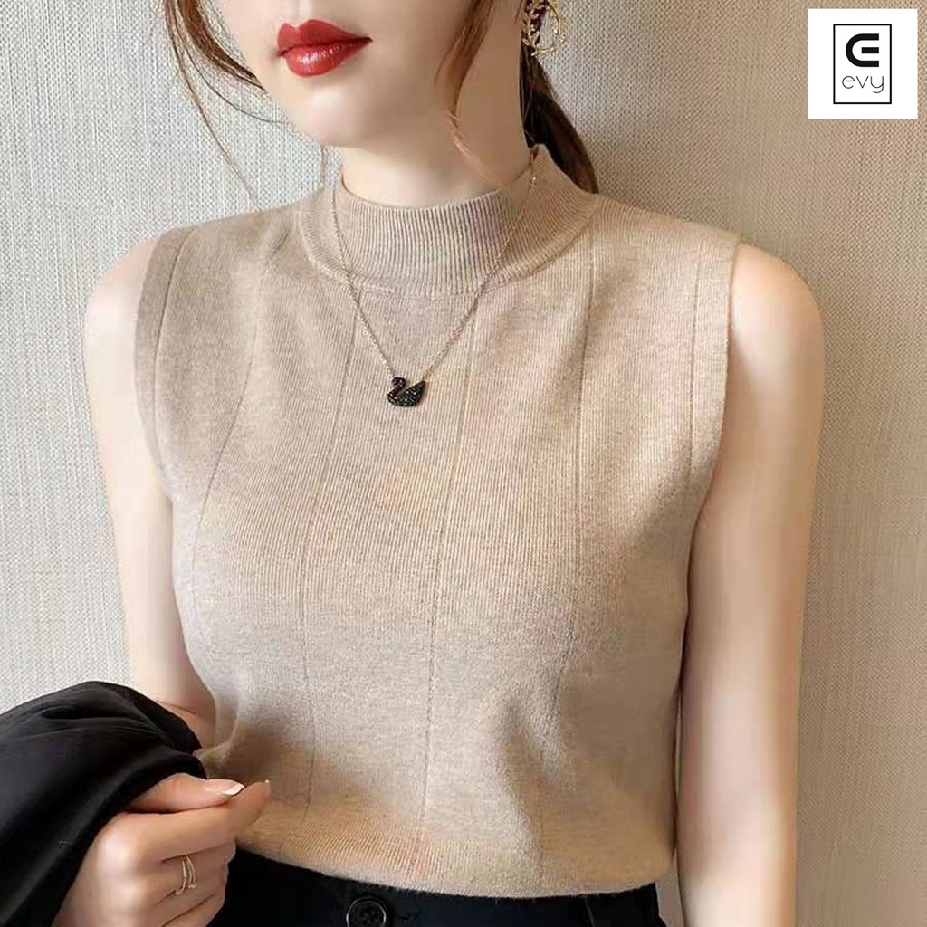 Áo len sát nách, cổ lọ dáng ôm Sexy, áo len cao cấp Quảng Châu cổ 3 phân, (AL07)