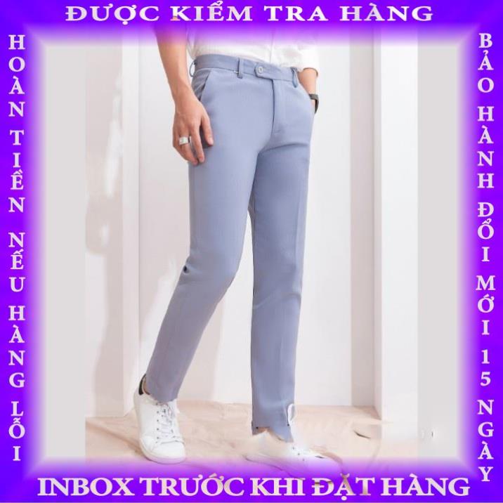 Quần âu nam đen dáng ôm co giãn nhẹ, quần tây nam baggy vải chính phẩm kiểu dáng Hàn Quốc QR01  hanthien