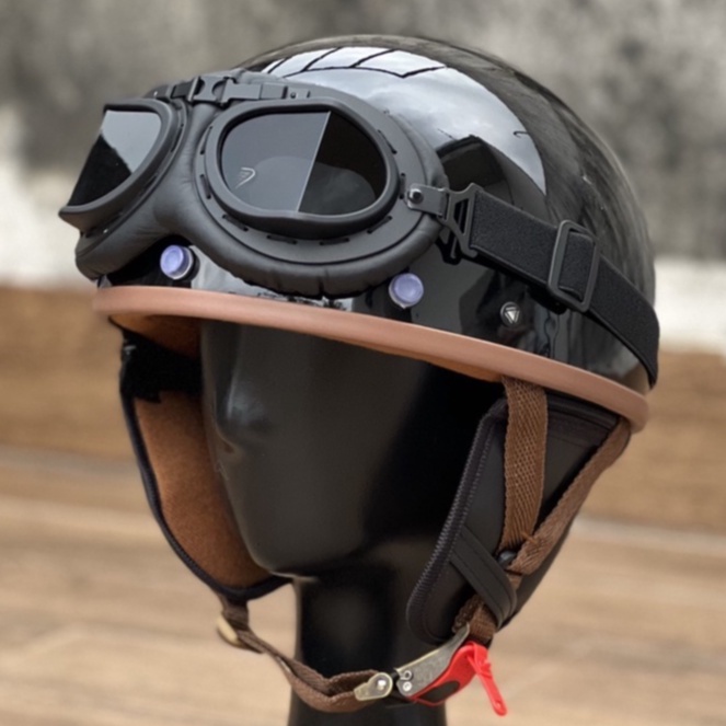 Mũ bảo hiểm 1/2 đầu Napoli Haley cao cấp Freesize 55-58 cm - Bảo hành 12 tháng