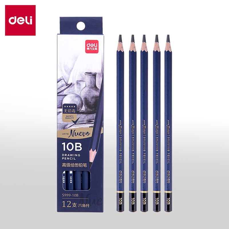 Bút chì cao cấp Deli Nuevo S999 khắc tên theo yêu cầu