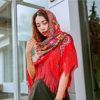 Khăn Lụa Hoa Truyền Thống Nga