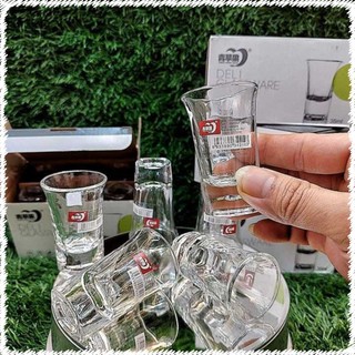 Bộ ly uống rượu nhỏ 35ml cao cấp deli glassware thủy tinh đế dày – – ly rượu thủy tinh, cố