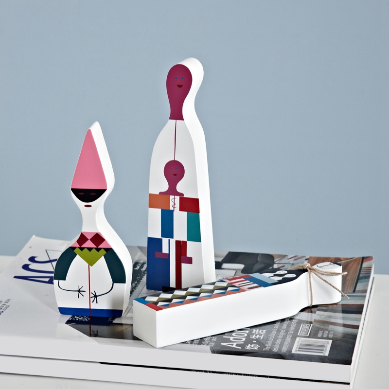 Set 3 Mô Hình Búp Bê Gỗ Số 4 Dùng Để Trang Trí Nhà Cửa