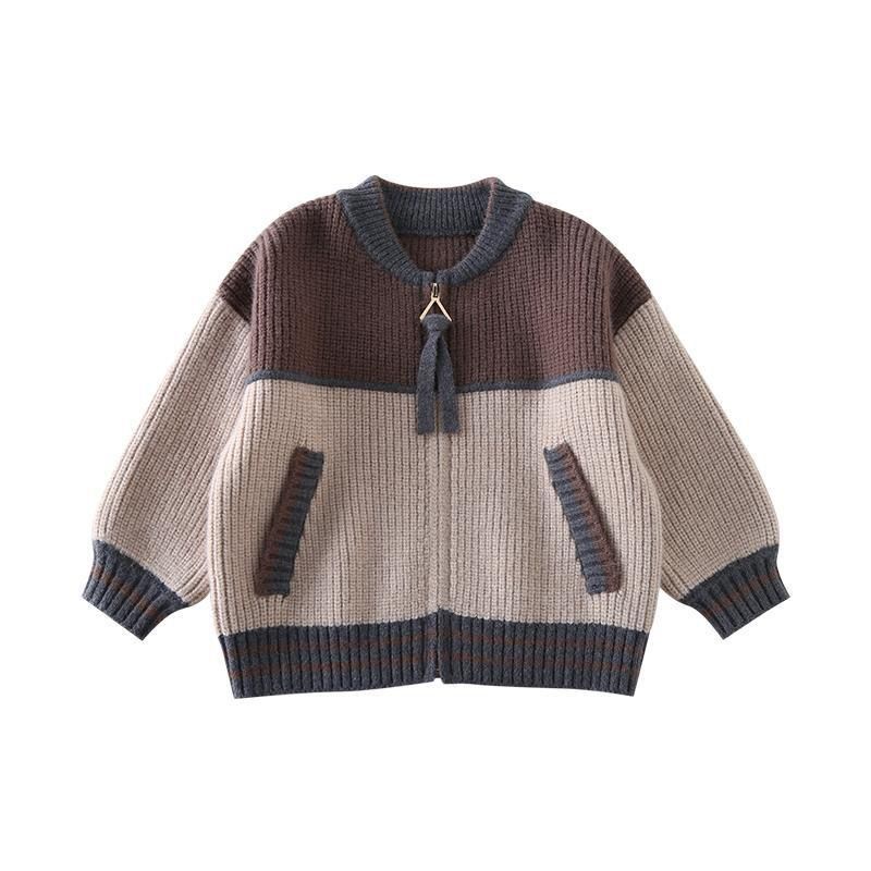 Áo Khoác Cardigan Dệt Kim Phong Cách Hàn Quốc Thời Trang Xuân Thu 2023 Mới Cho Bé Trai