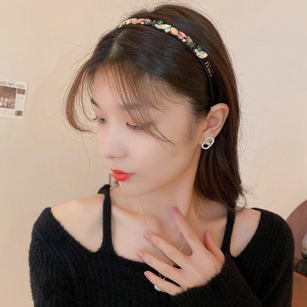Băng Đô Cài Tóc Đính Đá Lấp Lánh Thời Trang Cho Nữ