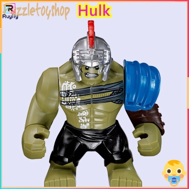 Mô Hình Lắp Ráp Nhân Vật Siêu Anh Hùng Marvel Hulk Thor Iron Man Thanos RU3
