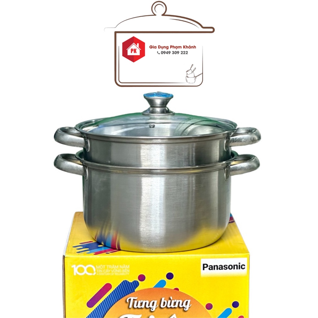 Bộ Nồi Xửng Hấp 1 Đáy Dùng Được Cho Bếp Điện Từ 24cm