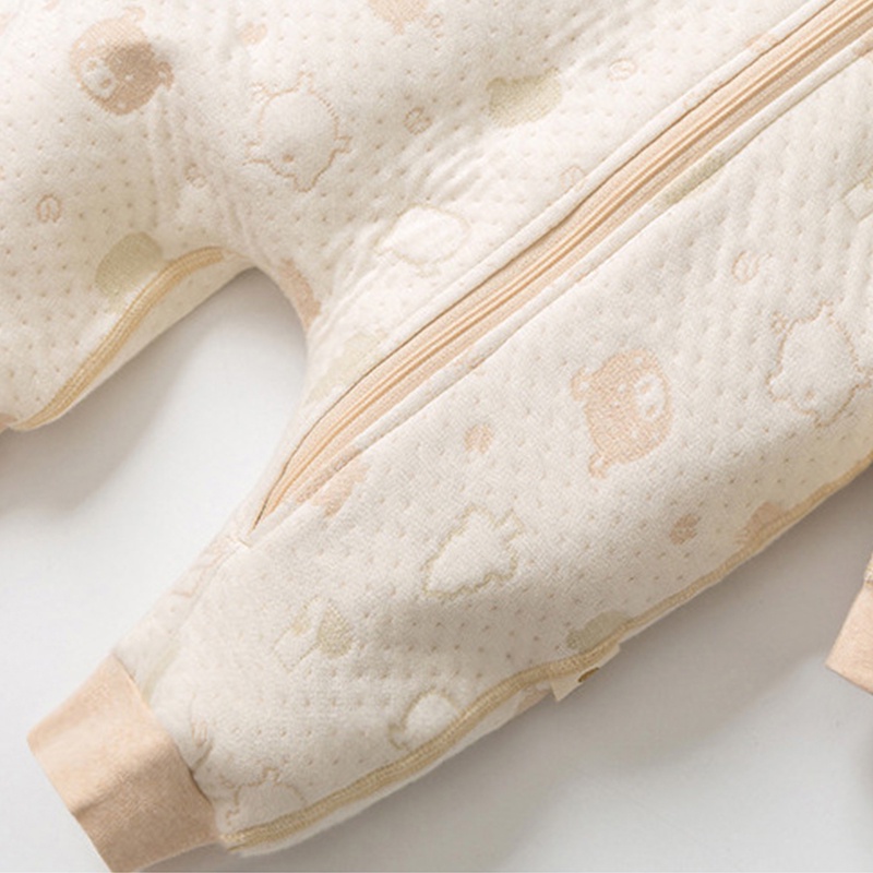 Babyfair. Bộ body cho bé sơ sinh 0-2 tuổi trần bông mũ tai thỏ cotton tự nhiên không chất tẩy nhuộm cho bé gái bé trai mùa đông