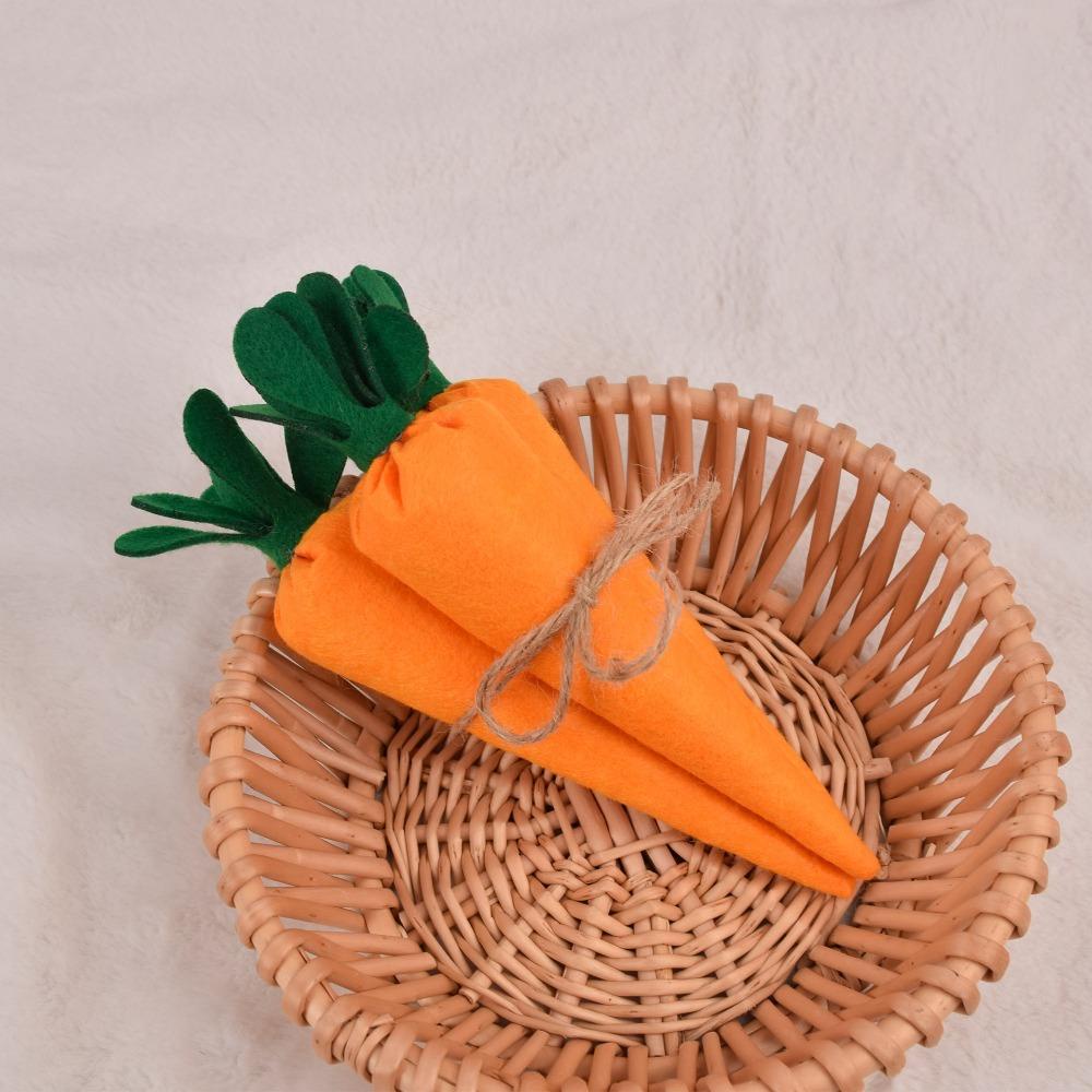 CONOPERY Bộ 3 Cà Rốt Phục Sinh Bằng Vải Dệt Dùng Trang Trí