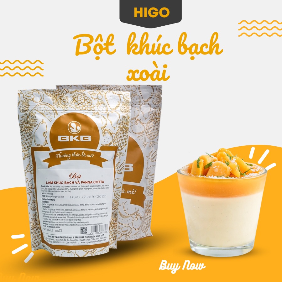 Bột Làm Khúc Bạch Xoài BKB gói 500gr