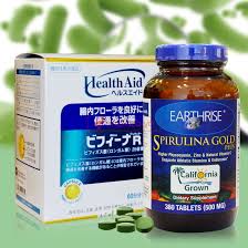 Combo tăng cân Tảo mặt trời Spirulina Gold Plus Mỹ hộp 360 viên + Men vi sinh Bifina Nhật Bản R 60 gói 2024