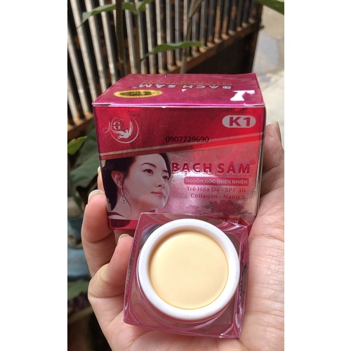 Kem dưỡng trắng da ngừa mụn chống nắng Bạch Sâm K1 18g