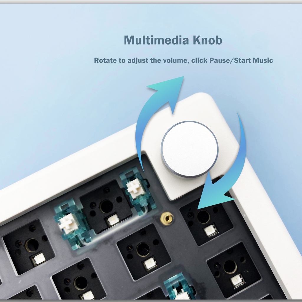 Bàn Phím Cơ Không Dây Bluetooth 2.4G GMK67 65% 2.4G Có Thể Tùy Chỉnh Đèn Nền RGB 3 Chế Độ