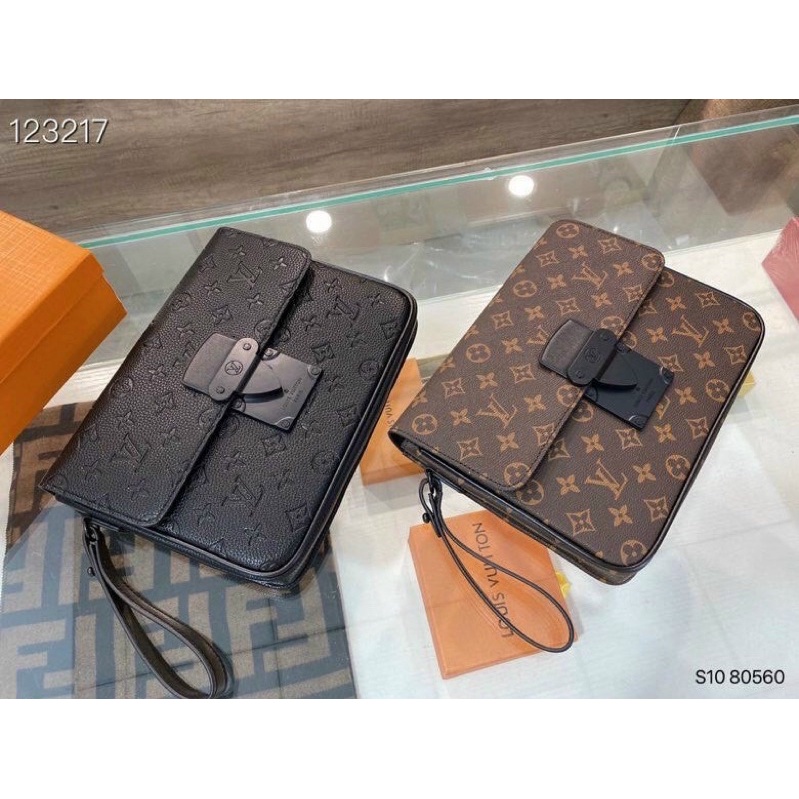 Clutch Lv S Lock A4 pouch cầm tay nam mẫu mới Spsl Fullbox