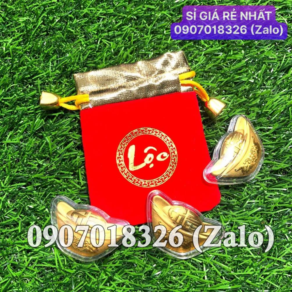 [HÓT] [Sỉ Rẻ Nhất] Combo 10 Thỏi Vàng Kèm Túi Gấm Phúc, Lộc , Giá Sỉ