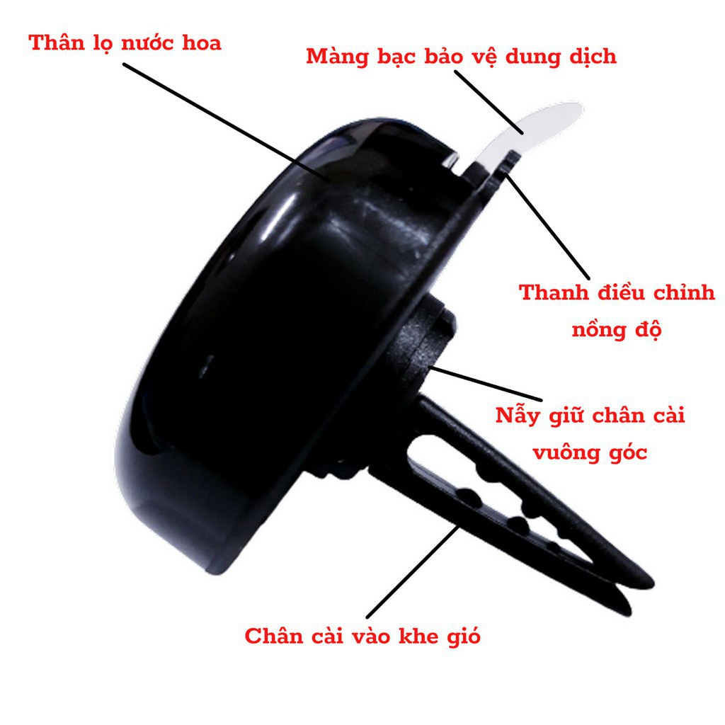 Nước hoa ô tô, nước hoa xe hơi kẹp cửa gió điều hòa cao cấp - Chính Hãng