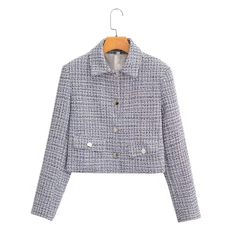 Set bộ tweed tím pastel Áo khoác + Chân váy ngắn- ORD