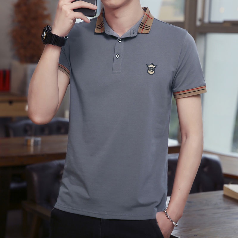 Áo polo Tay Ngắn Vải Cotton Thiết Kế Trẻ Trung Cho Nam