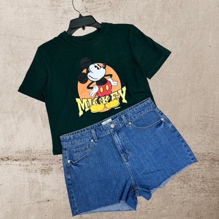 Áo thun mickey form lửng nhiều màu dể thương