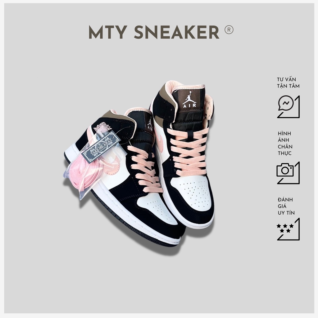 Giày 𝐉𝐨𝐫𝐝𝐚𝐧 1 Cao Cổ LOGO Hồng - Giày Nike Cao Cổ Nam Nữ Hàng cao cấp bản Trung full box, bil