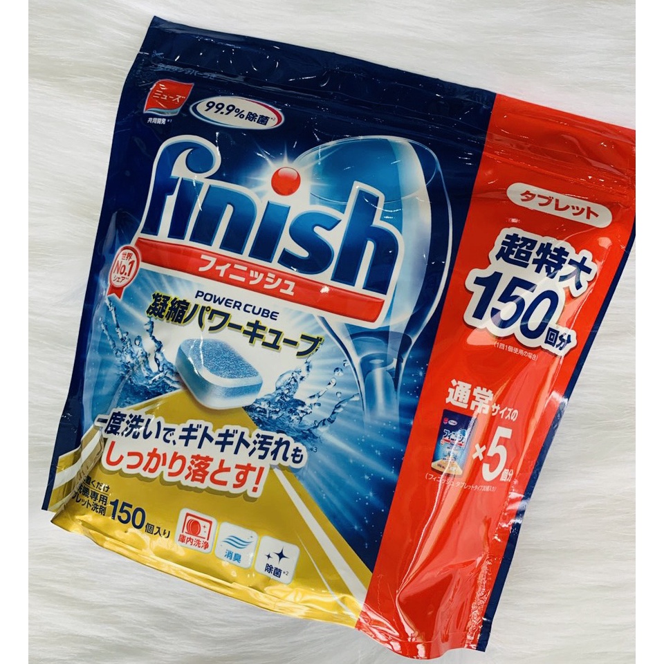 Viên rửa chén bát Finish túi 150 viên Nhật Bản