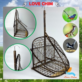 Lồng bẫy chào mào chất liệu LỤI, Lồng bẫy chim chào mào - chim Chòe Than, Bẫy chim nhạy - bền - đẹp LOVECHIM