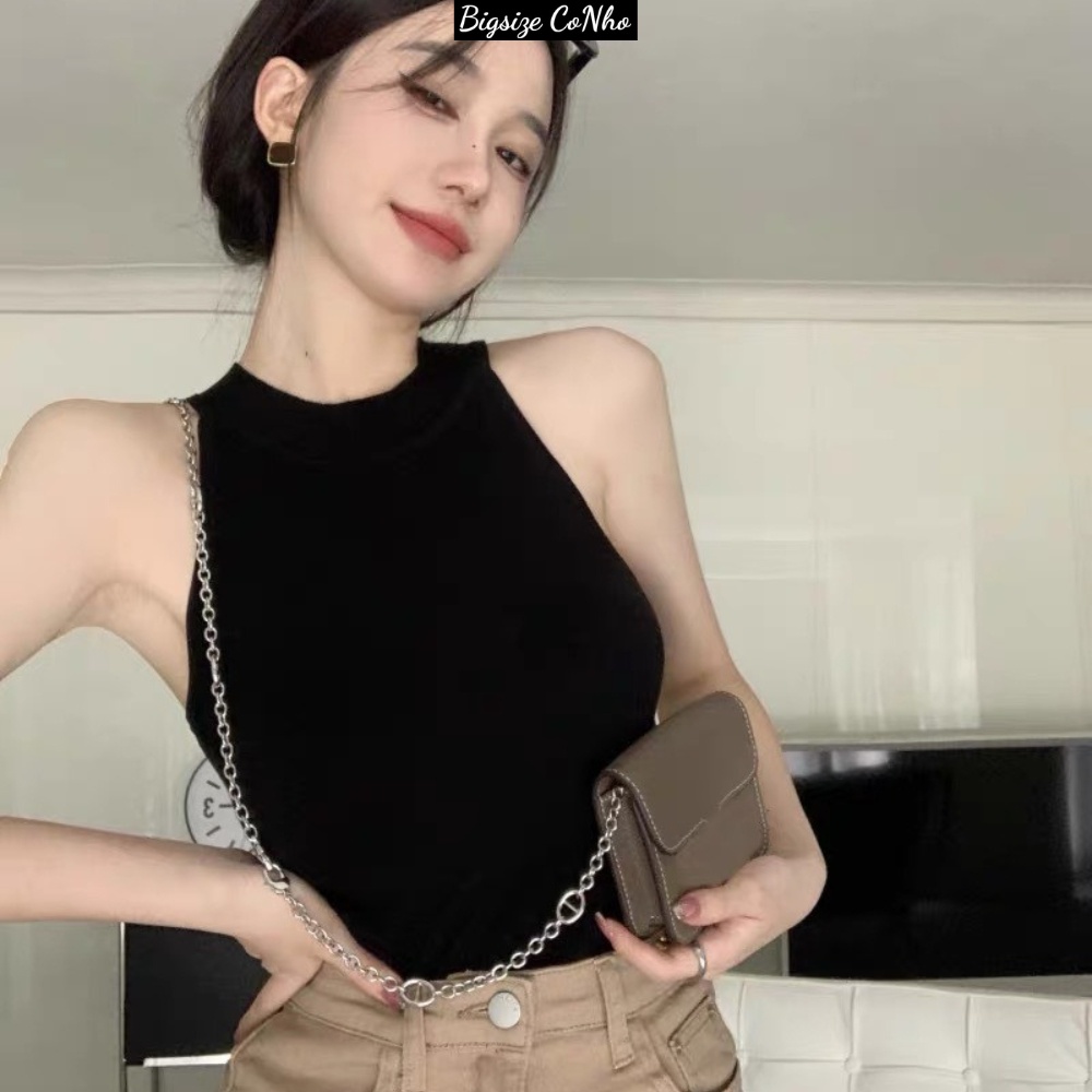 Áo croptop bigsize ba lỗ trơn thun gân xịn co giãn manh G4 | BigBuy360 - bigbuy360.vn