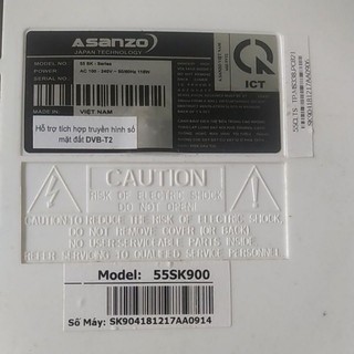 Bo mạch asanzo 50sk900 or 55sk900