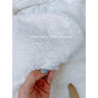 Ủ lông cừu có chân cho bé hàng cao cấp
