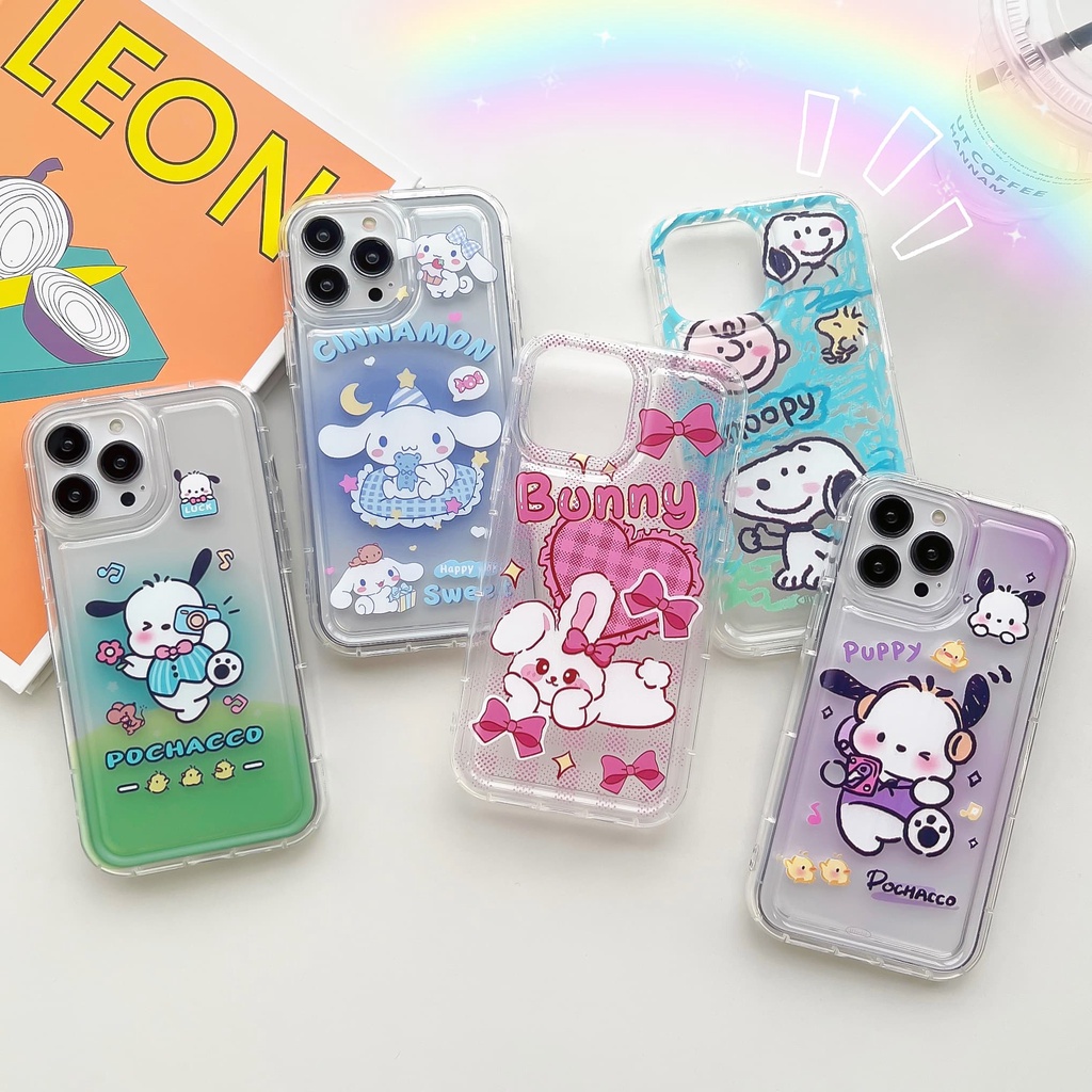 Ốp Điện Thoại Chống Sốc In Hình Cinnamoroll Snoopy Cho iPhone 14 / 13 / 12 / 11 / X / 8 / 7P / 6