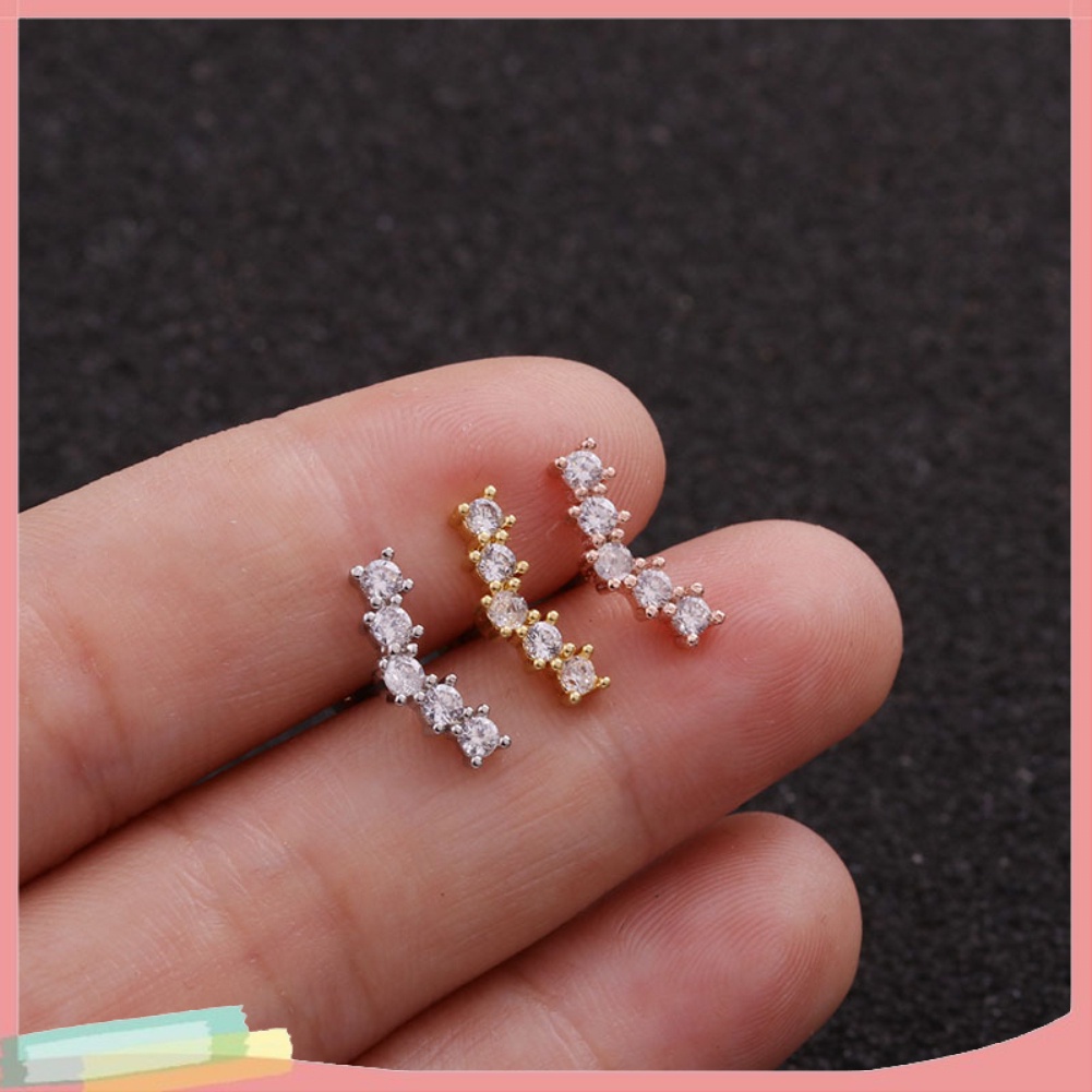 Khuyên tai đính đá đa hình dạng cho nữ giới